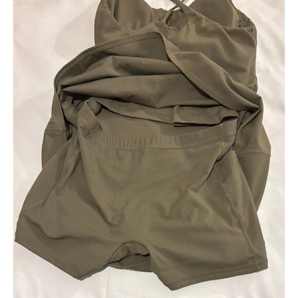 Halara Softlyzero Plush Backless Active Dress Easy Peezy Edition Sz M Grey Green - Picture 5 of 6